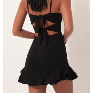 Lucy in The Sky Aubrey Ruffle Dress In Black